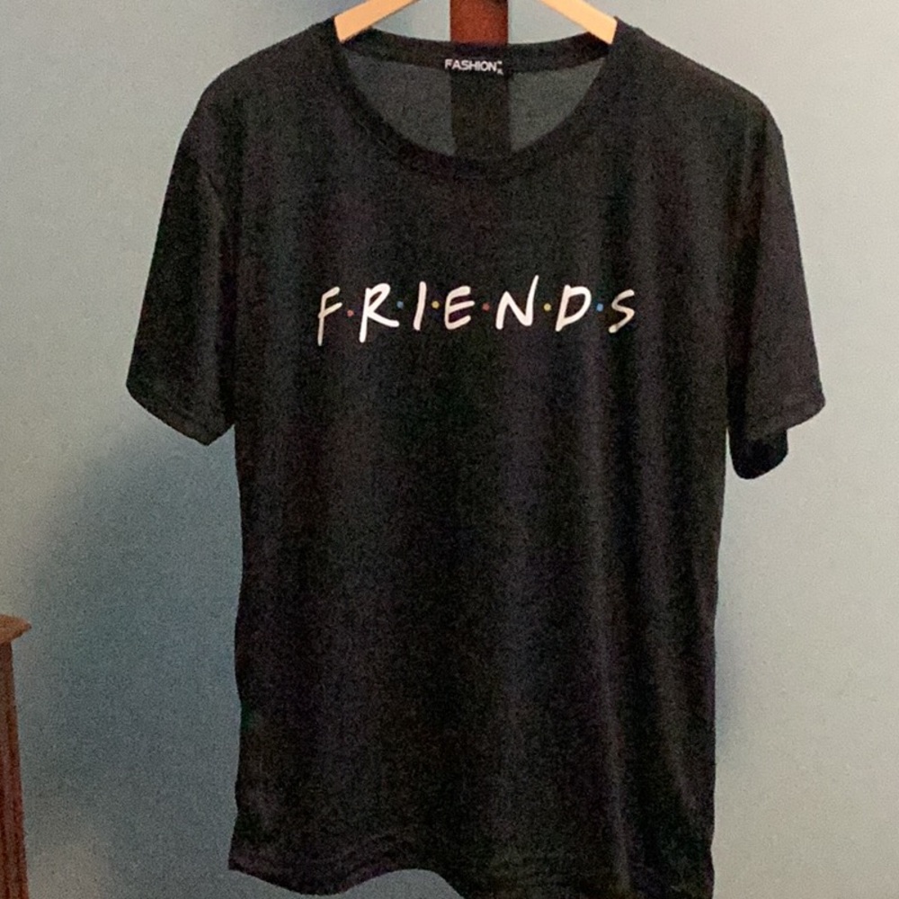 Black 'Friends' Graphic T-Shirt
